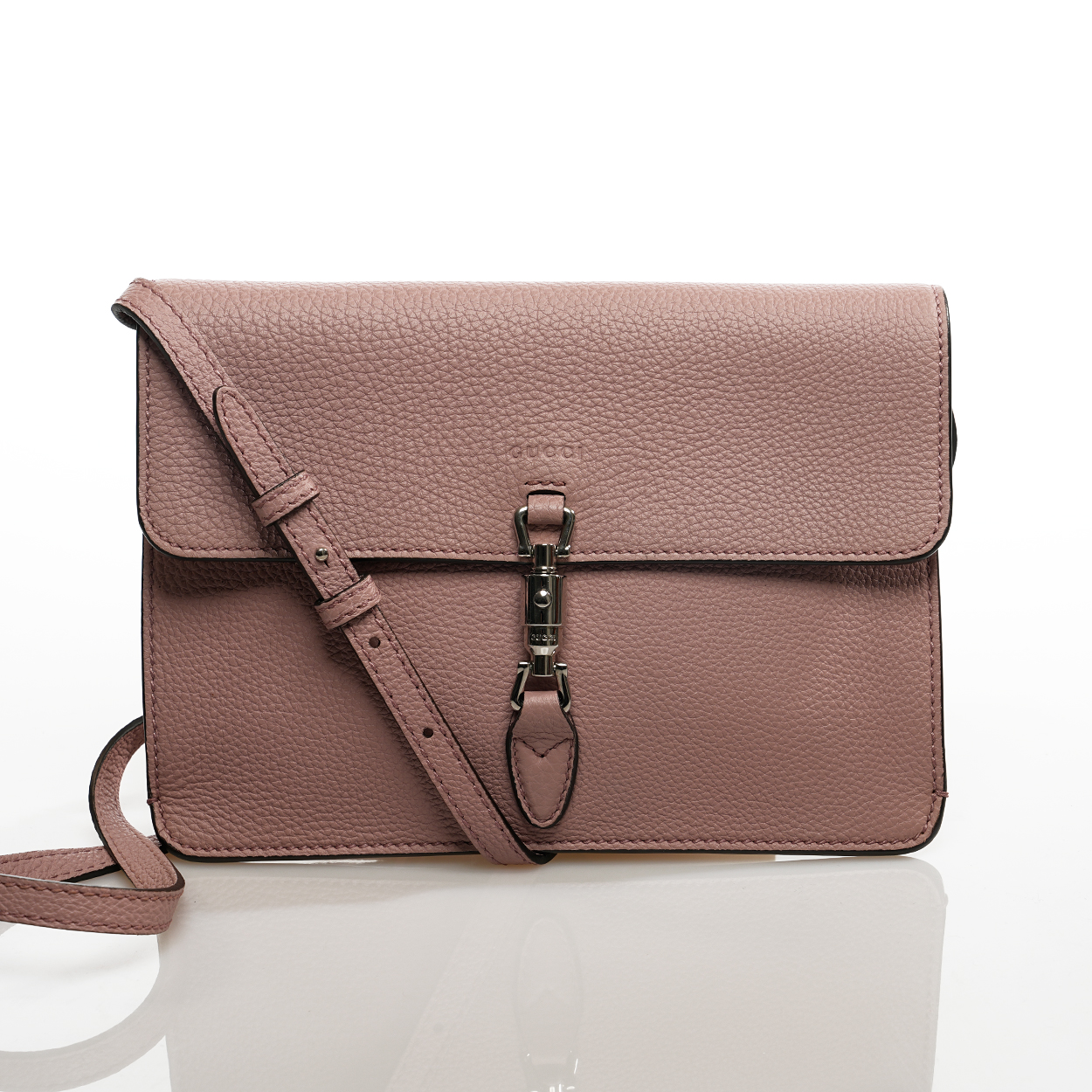 Gucci - Lilac Grained Leather Jackie Crossbody Bag 